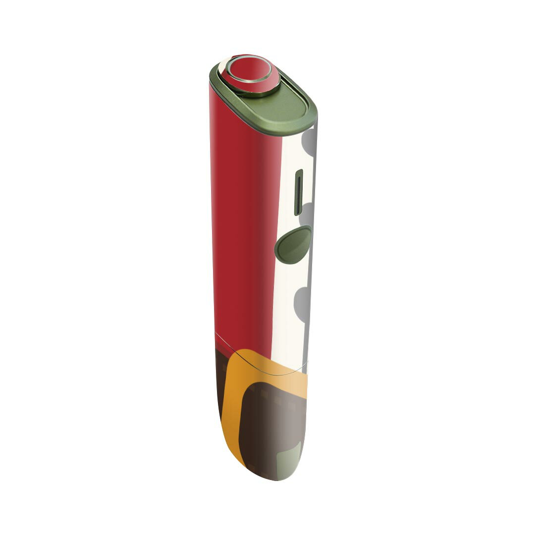 IQOS ILUMA ONE 用 デザインスキンシール アイコス イルマ ワン 対応 シール スキンシール フル アクセサリ 保護シール デコシール 008628 サンタ 服 赤 レッド