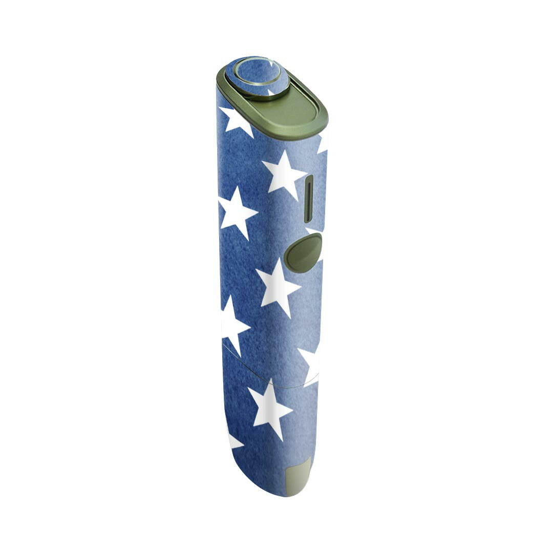 IQOS ILUMA ONE 用 デザインスキンシール アイコス イルマ ワン 対応 シール スキンシール フル アクセサリ 保護シール デコシール 012367 青　星　スター