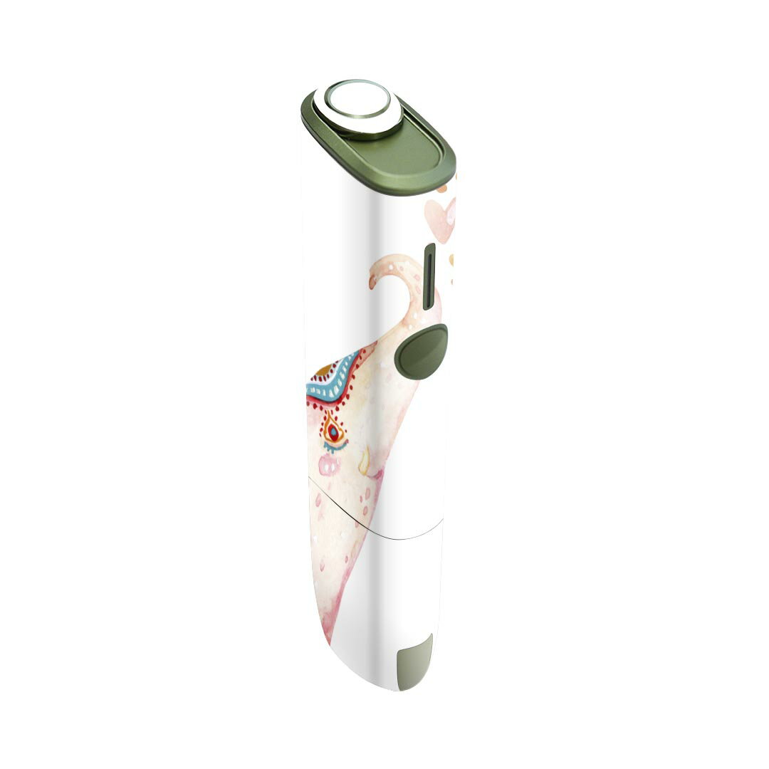 IQOS ILUMA ONE 用 デザインスキンシール アイコス イルマ ワン 対応 シール スキンシール フル アクセサリ 保護シール デコシール 014082 ゾウ 動物 アニマル