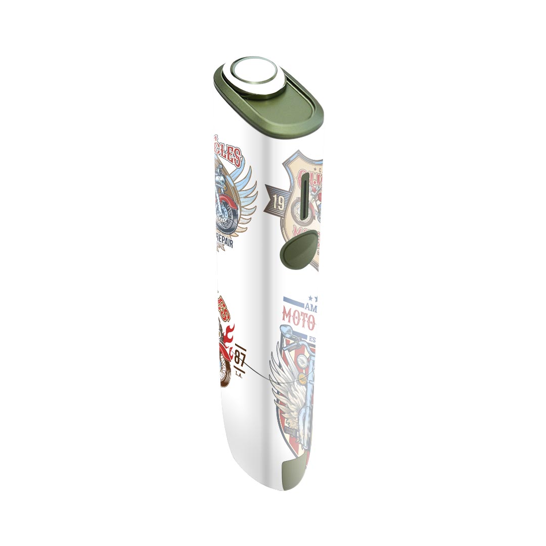 IQOS ILUMA ONE 用 デザインスキンシール アイコス イルマ ワン 対応 シール スキンシール フル アクセサリ 保護シール デコシール 014879 バイク　イラスト　クール