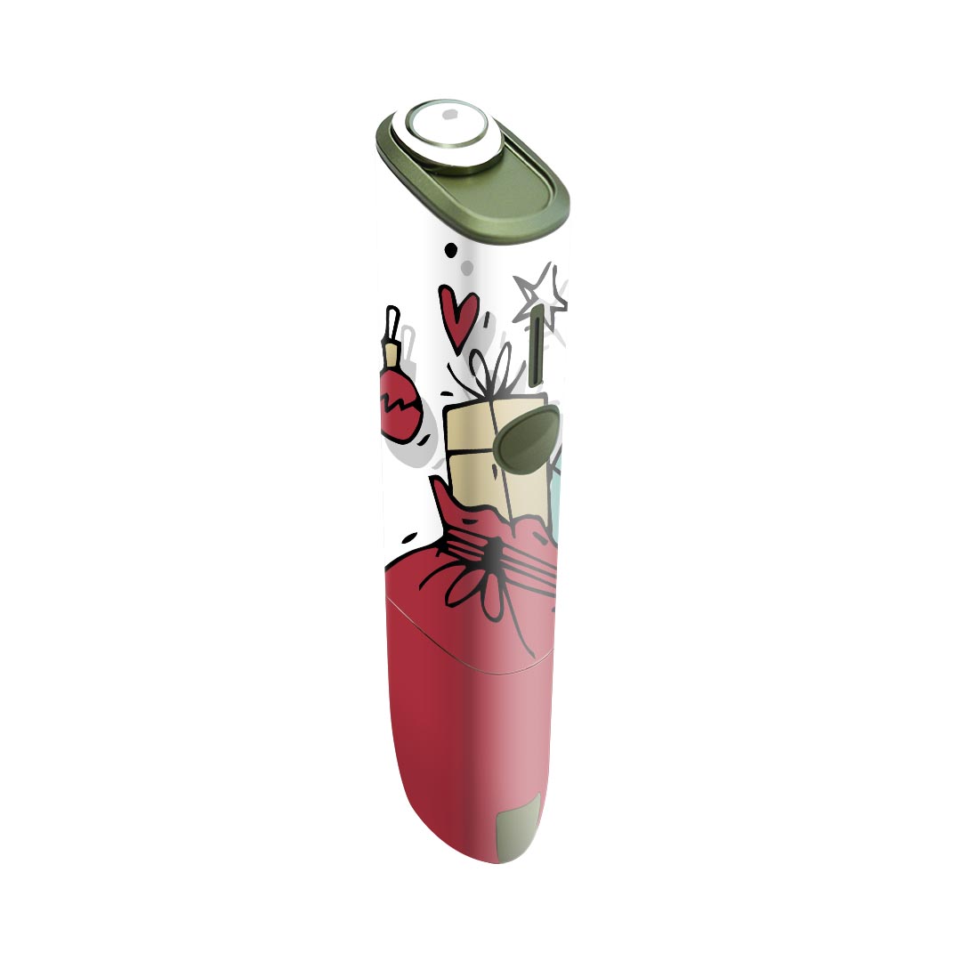 IQOS ILUMA ONE 用 デザインスキンシール アイコス イルマ ワン 対応 シール スキンシール フル アクセサリ 保護シール デコシール 017683 クリスマス プレゼント サンタ 赤