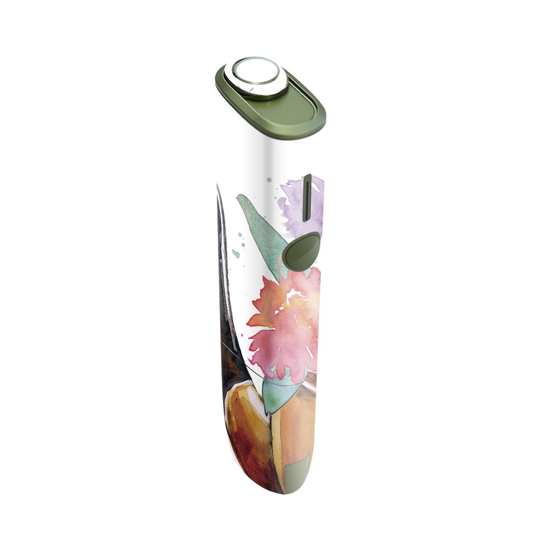 IQOS ILUMA ONE 用 デザインスキンシール アイコス イルマ ワン 対応 シール スキンシール フル アクセサリ 保護シール デコシール 017761 花 花　　手書き風　たばこ