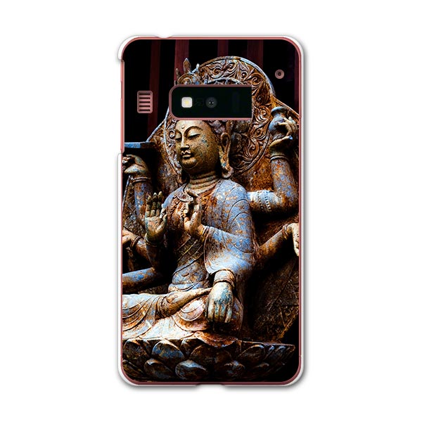 INFOBARA03 INFOBAR A03 インフォバー au エーユー カバー ケース スマホケース スマホカバー PC ハードケース 仏像　写真　黒 写真・風景 005093