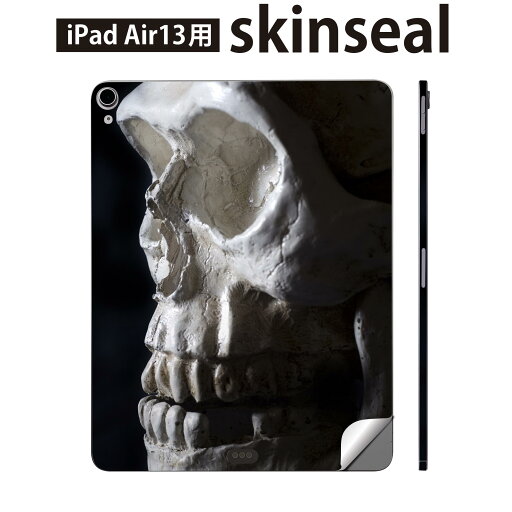 iPad Air13 用 スキンシール アイパッド エア 13インチ 対応 全面スキンシール フル 背面 側面 保護シール 人気 がいこつ 黒 000010 iPad Air13 用 スキンシール アイパッド エア 13インチ 対応 全面スキンシール フル 背面 側面 保護シール 人気 がいこつ 黒 000010