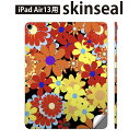 iPad Air13 用 スキンシール アイパッド エア 13インチ 対応 全面スキンシール フル 背面 側面 保護シール 人気 花 カラフル 000704(2)