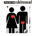 iPad Air13 用 スキンシール アイパッド エア 13インチ 対応 全面スキンシール フル 背面 側面 保護シール 人気 人間 カップル 000933(2)