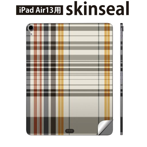 iPad Air13 用 スキンシール アイパッド エア 13インチ 対応 全面スキンシール フル 背面 側面 保護シール 人気 チェック ベージュ 000961 iPad Air13 用 スキンシール アイパッド エア 13インチ 対応 全面スキンシール フル 背面 側面 保護シール 人気 チェック ベージュ 000961