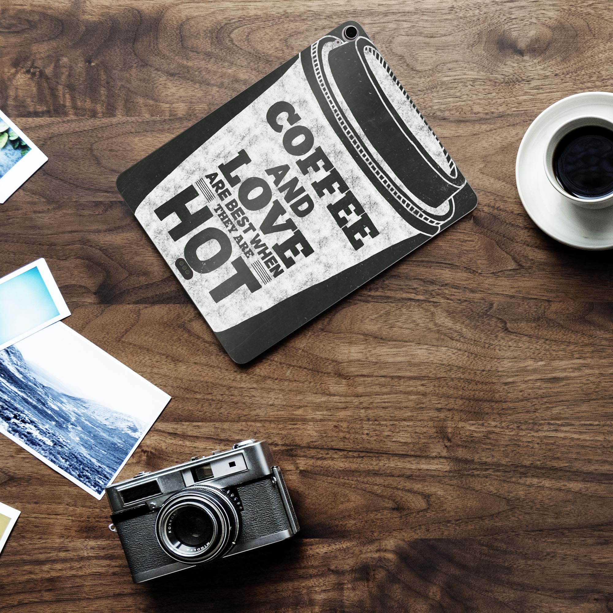 iPad Air13 用 スキンシール アイパッド エア 13インチ 対応 全面スキンシール フル 背面 側面 保護シール 人気 カフェ おしゃれ 英語 010397