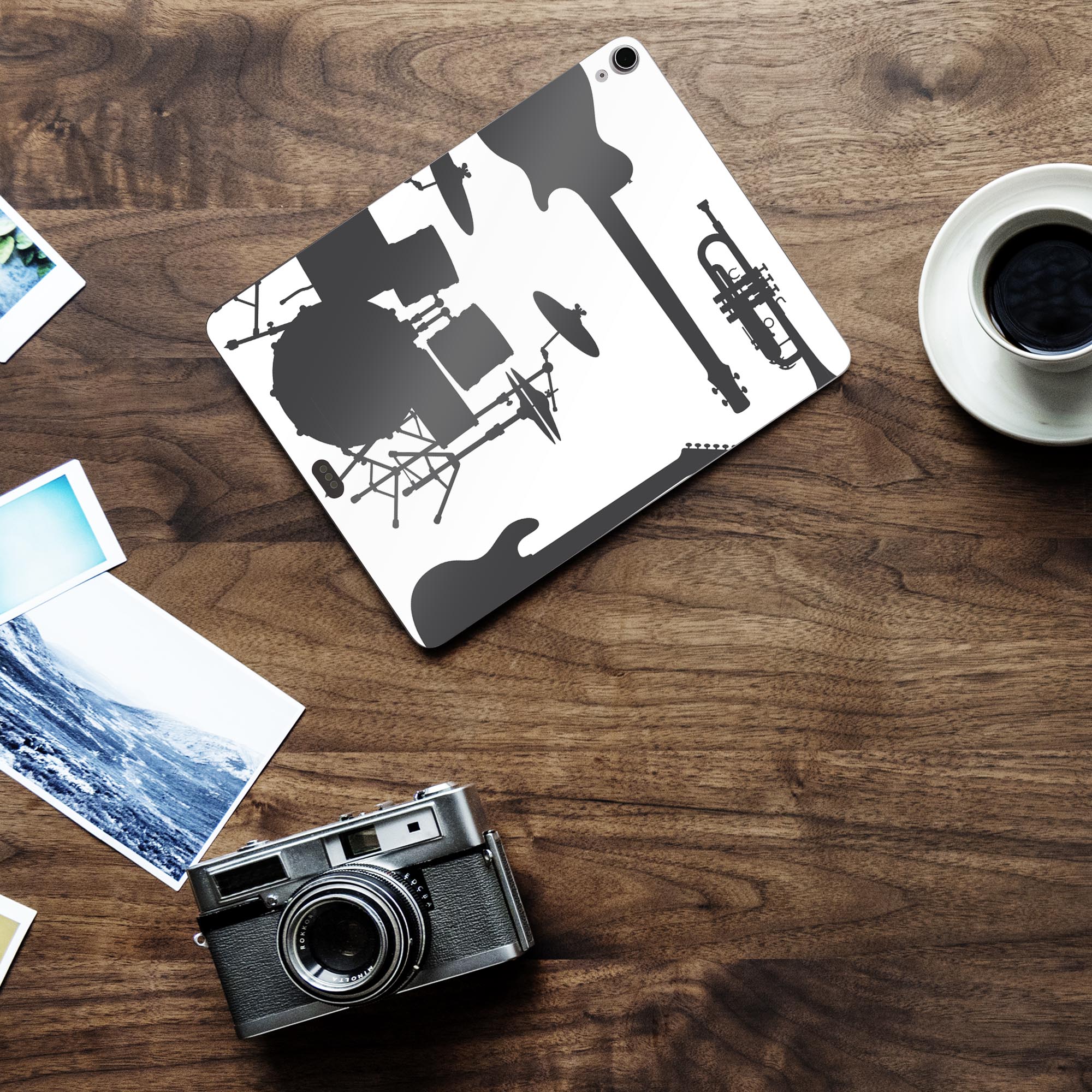 iPad Air13 用 スキンシール アイパッド エア 13インチ 対応 全面スキンシール フル 背面 側面 保護シール 人気 楽器 音楽 バンド 014570