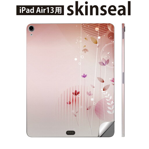iPad Air13 用 スキンシール アイパッド エア 13インチ 対応 全面スキンシール フル 背面 側面 保護シール 人気 花 ピンク 002005 iPad Air13 用 スキンシール アイパッド エア 13インチ 対応 全面スキンシール フル 背面 側面 保護シール 人気 花 ピンク 002005