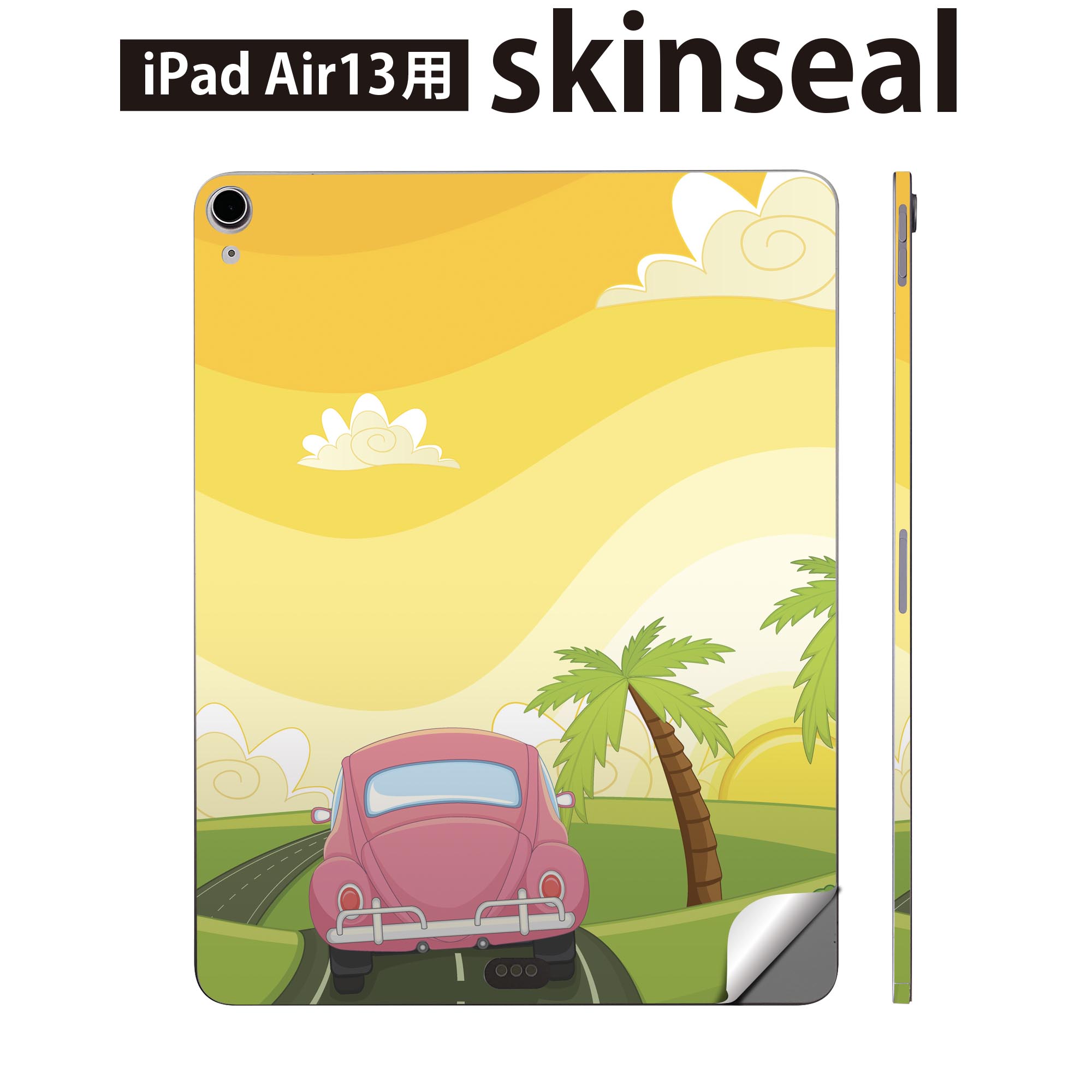 iPad Air13 用 スキンシール アイパッド エア 13インチ 対応 全面スキンシール フル 背面 側面 保護シール 人気 景色 風景 イラスト 002495