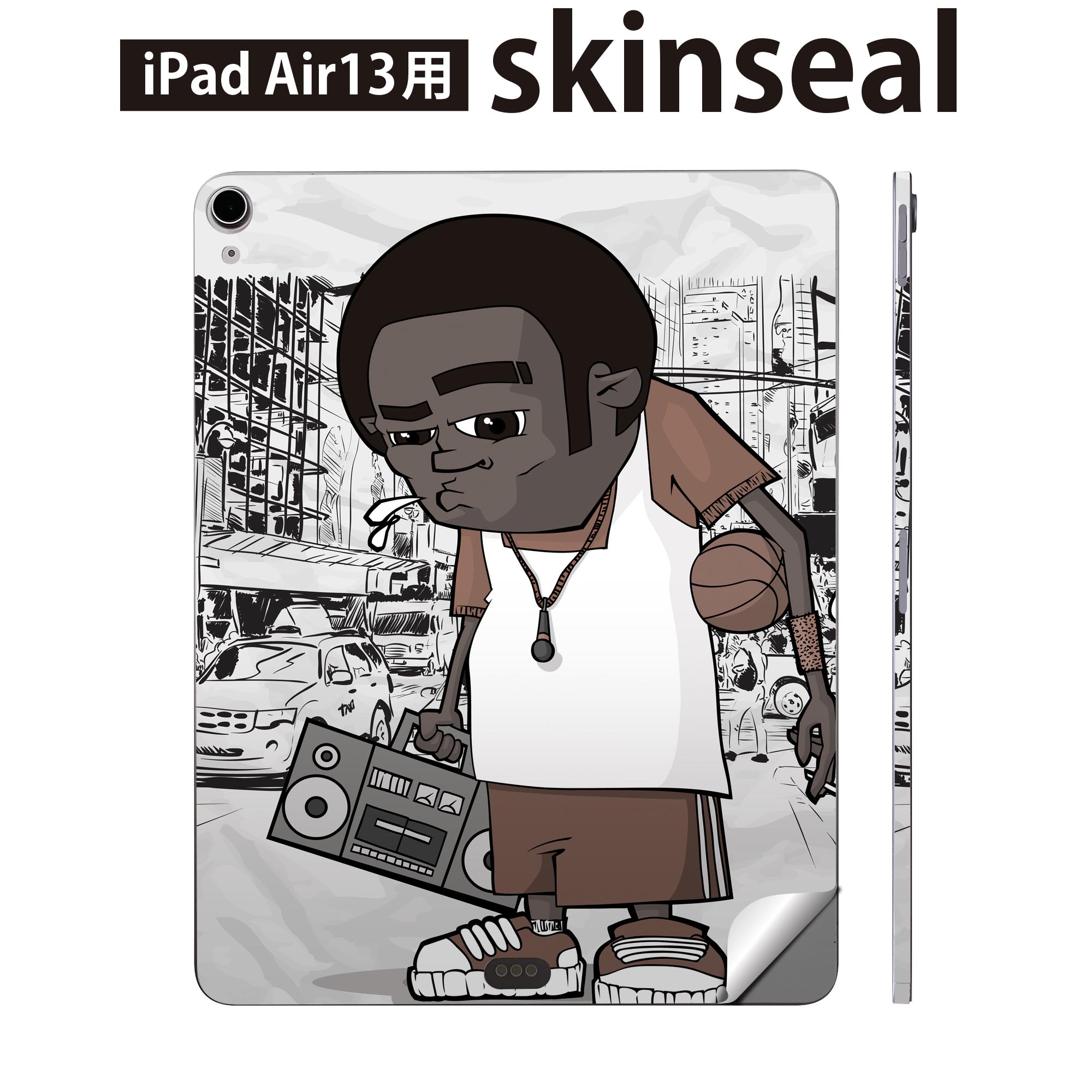 iPad Air13 用 スキンシール アイパッド エア 13インチ 対応 全面スキンシール フル 背面 側面 保護シール 人気 人物 キャラクター イラスト 003639