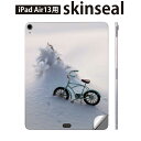 iPad Air13 用 スキンシール アイパッド エア 13インチ 対応 全面スキンシール フル 背面 側面 保護シール 人気 雪 自転車 023566