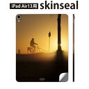 iPad Air13 用 スキンシール アイパッド エア 13インチ 対応 全面スキンシール フル 背面 側面 保護シール 人気 夕日 自転車 023854