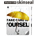 iPad Air13 用 スキンシール アイパッド エア 13インチ 対応 全面スキンシール フル 背面 側面 保護シール 人気 傘 雨 文字 025801