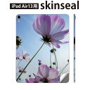 iPad Air13 用 スキンシール アイパッド エア 13インチ 対応 全面スキンシール フル 背面 側面 保護シール 人気 花 コスモス 秋 空 025826