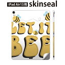 iPad Air13 用 スキンシール アイパッド エア 13インチ 対応 全面スキンシール フル 背面 側面 保護シール 人気 蜂 ミツバチ 文字 虫 026157(2)