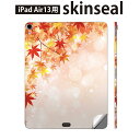 iPad Air13 用 スキンシール アイパッド エア 13インチ 対応 全面スキンシール フル 背面 側面 保護シール 人気 紅葉 秋 シンプル 004608