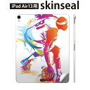iPad Air13 用 スキンシール アイパッド エア 13インチ 対応 全面スキンシール フル 背面 側面 保護シール 人気 バスケ イラスト 004759(2)