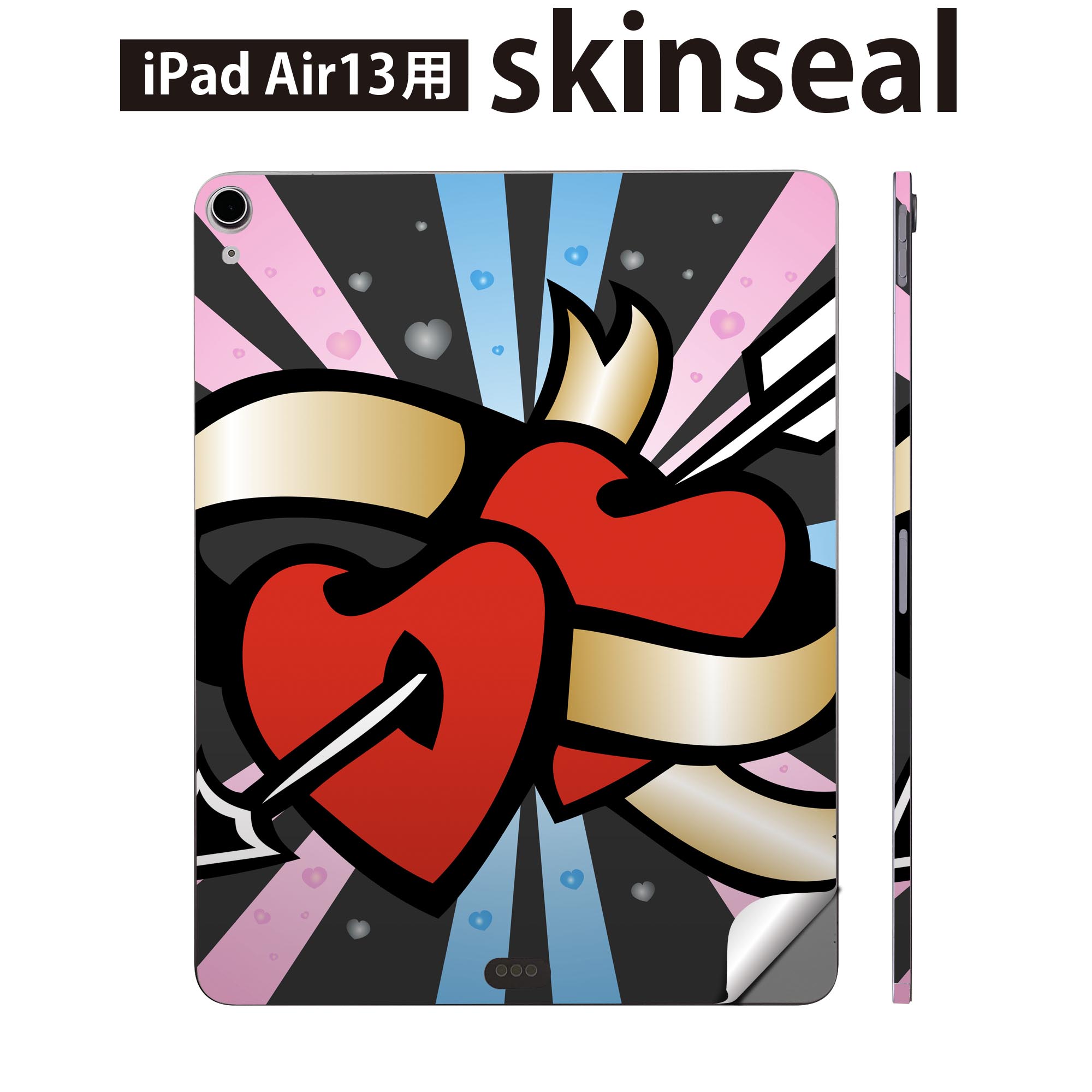 商品特徴・貼るだけでおしゃれに簡単着せ替え、iPadair 13 全面デザインスキンシール！・高精細プリントで写真と遜色がない仕上がり！・ちょっとしたすり傷から端末を保護！・「裸で持つ派」の人にはもちろん、お手持ちのクリアケース付けてもOK！・エアフリー素材で気泡の心配も軽減！・貼り直しOK！位置調整も安心！注意事項画像はサンプルです。ご覧の環境によっては多少色味に違いを感じる場合がございます。 イメージと違った、モニターと色味が異なるという理由での交換や返金はご対応出来かねます。端末本体やクリアケースは付属しません。貼付時のずれやカメラ周りの凹凸を考慮してカメラ穴等は少し大きめにカットしています。貼付の際はカメラ穴を基準に位置を合わせてください。カメラ付近の何もないように見える場所に穴が開いていますが、こちらは近接・明るさ感知センサー用の穴です。端末本体に直接貼ることを想定しています。保護フィルムなどの上から貼ると上手く貼れない可能性があります初回貼付時の位置調整や貼り直しは可能ですが、しっかり接着させた後の貼り直しは保証しておりません。こちらは無地のシートにプリントした商品で、デコなどの加工はございません。 凹凸や光沢があるように見えたり布地や金属を素材にしたように見える商品もありますが、図版によるものです。印刷カメラ穴の位置にわずかなズレが生じる場合がございます。ご注文後に1点1点制作する受注生産品のため、不良品以外のご返品や交換は固くお断り致します。 機種間違いも保証対象外となりますため、ご注文の際は必ず機種をご確認下さい。発送について完全受注生産のハンドメイド商品となりますので、既製品と比べて発送までお時間を頂いています。 基本的に決済確認後、2?3営業日、最大で10営業日での発送となります。繁忙期や休業日明けの場合はさらに時間がかかる場合があります。 その際には別途メールにてご連絡致します。メール便の場合、発送日から到着までに2?4日ほどかかる場合が多く、紛失などの保障もご対応できかねます。あらかじめご了承下さい。