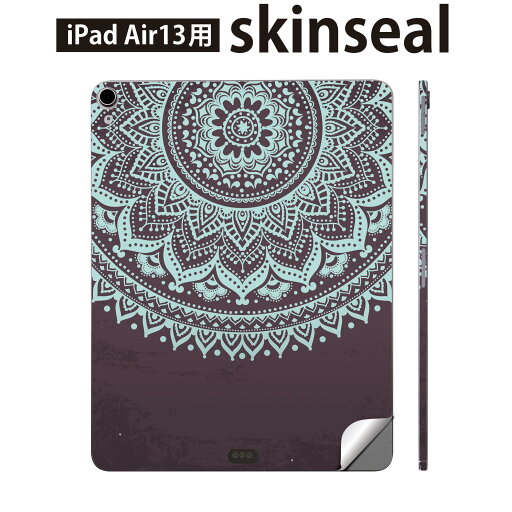 iPad Air13 用 スキンシール アイパッド エア 13インチ 対応 全面スキンシール フル 背面 側面 保護シール 人気 レース 水色 模様 006074 iPad Air13 用 スキンシール アイパッド エア 13インチ 対応 全面スキンシール フル 背面 側面 保護シール 人気 レース 水色 模様 006074