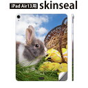 iPad Air13 用 スキンシール アイパッド エア 13インチ 対応 全面スキンシール フル 背面 側面 保護シール 人気 写真 うさぎ 動物 006581