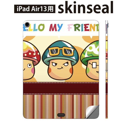 iPad Air13 用 スキンシール アイパッド エア 13インチ 対応 全面スキンシール フル 背面 側面 保護シール 人気 きのこ キャラクター 006696 iPad Air13 用 スキンシール アイパッド エア 13インチ 対応 全面スキンシール フル 背面 側面 保護シール 人気 きのこ キャラクター 006696