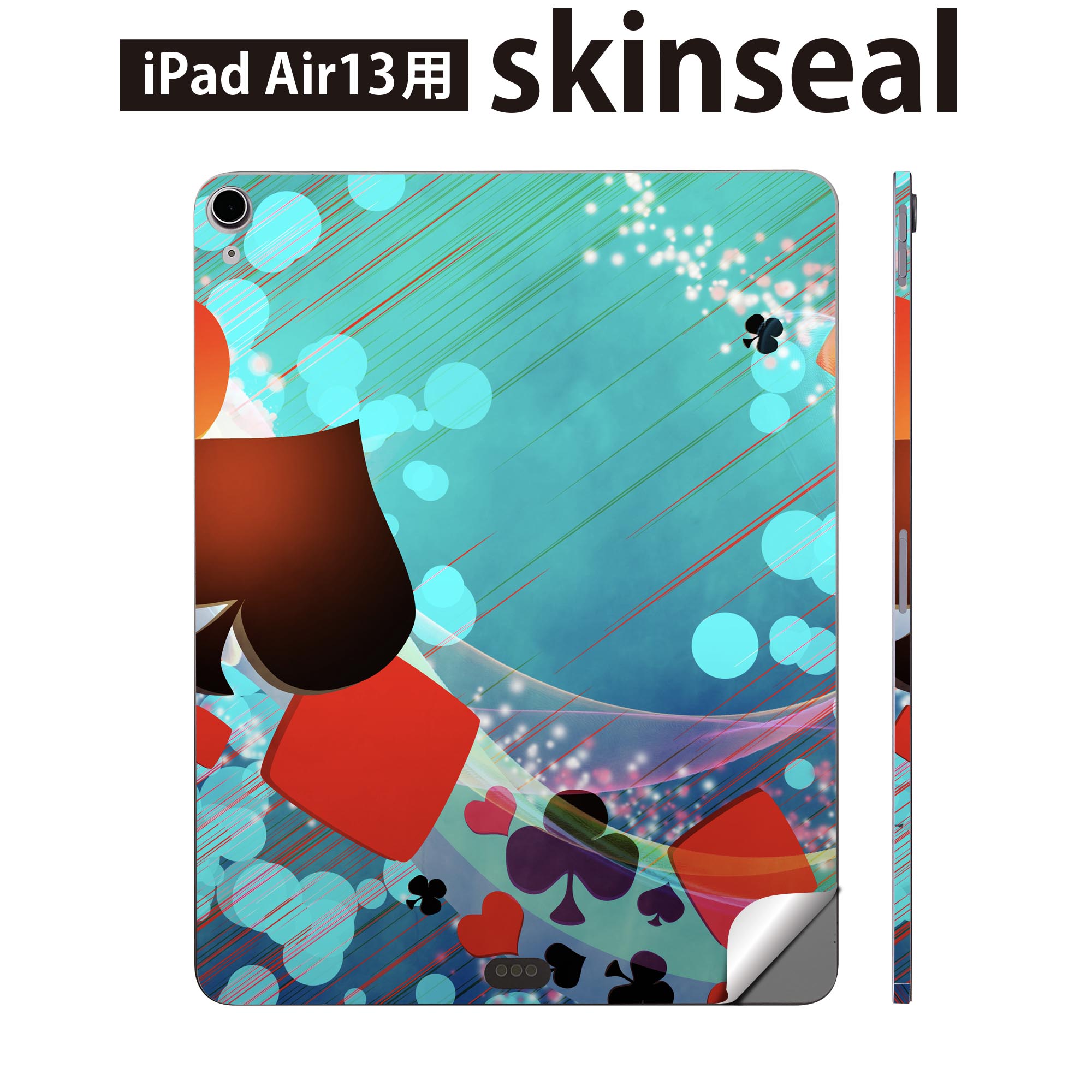 商品特徴・貼るだけでおしゃれに簡単着せ替え、iPadair 13 全面デザインスキンシール！・高精細プリントで写真と遜色がない仕上がり！・ちょっとしたすり傷から端末を保護！・「裸で持つ派」の人にはもちろん、お手持ちのクリアケース付けてもOK！・エアフリー素材で気泡の心配も軽減！・貼り直しOK！位置調整も安心！注意事項画像はサンプルです。ご覧の環境によっては多少色味に違いを感じる場合がございます。 イメージと違った、モニターと色味が異なるという理由での交換や返金はご対応出来かねます。端末本体やクリアケースは付属しません。貼付時のずれやカメラ周りの凹凸を考慮してカメラ穴等は少し大きめにカットしています。貼付の際はカメラ穴を基準に位置を合わせてください。カメラ付近の何もないように見える場所に穴が開いていますが、こちらは近接・明るさ感知センサー用の穴です。端末本体に直接貼ることを想定しています。保護フィルムなどの上から貼ると上手く貼れない可能性があります初回貼付時の位置調整や貼り直しは可能ですが、しっかり接着させた後の貼り直しは保証しておりません。こちらは無地のシートにプリントした商品で、デコなどの加工はございません。 凹凸や光沢があるように見えたり布地や金属を素材にしたように見える商品もありますが、図版によるものです。印刷カメラ穴の位置にわずかなズレが生じる場合がございます。ご注文後に1点1点制作する受注生産品のため、不良品以外のご返品や交換は固くお断り致します。 機種間違いも保証対象外となりますため、ご注文の際は必ず機種をご確認下さい。発送について完全受注生産のハンドメイド商品となりますので、既製品と比べて発送までお時間を頂いています。 基本的に決済確認後、2?3営業日、最大で10営業日での発送となります。繁忙期や休業日明けの場合はさらに時間がかかる場合があります。 その際には別途メールにてご連絡致します。メール便の場合、発送日から到着までに2?4日ほどかかる場合が多く、紛失などの保障もご対応できかねます。あらかじめご了承下さい。