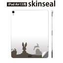 iPad Air13 用 スキンシール アイパッド エア 13インチ 対応 全面スキンシール フル 背面 側面 保護シール 人気 動物 うさぎ 鳥 009579