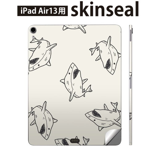 iPad Air13 用 スキンシール アイパッド エア 13インチ 対応 全面スキンシール フル 背面 側面 保護シール 人気 サメ 海 生き物 010515 iPad Air13 用 スキンシール アイパッド エア 13インチ 対応 全面スキンシール フル 背面 側面 保護シール 人気 サメ 海 生き物 010515