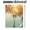 iPad Air13 用 スキンシール アイパッド エア 13インチ 対応 全面スキンシール フル 背面 側面 保護シール 人気 ヤシの木 風景 010529(2)