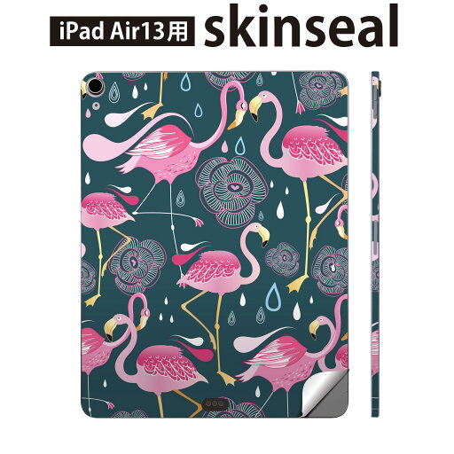 iPad Air13 用 スキンシール アイパッド エア 13インチ 対応 全面スキンシール フル 背面 側面 保護シール 人気 フラミンゴ ピンク 緑 010640 iPad Air13 用 スキンシール アイパッド エア 13インチ 対応 全面スキンシール フル 背面 側面 保護シール 人気 フラミンゴ ピンク 緑 010640
