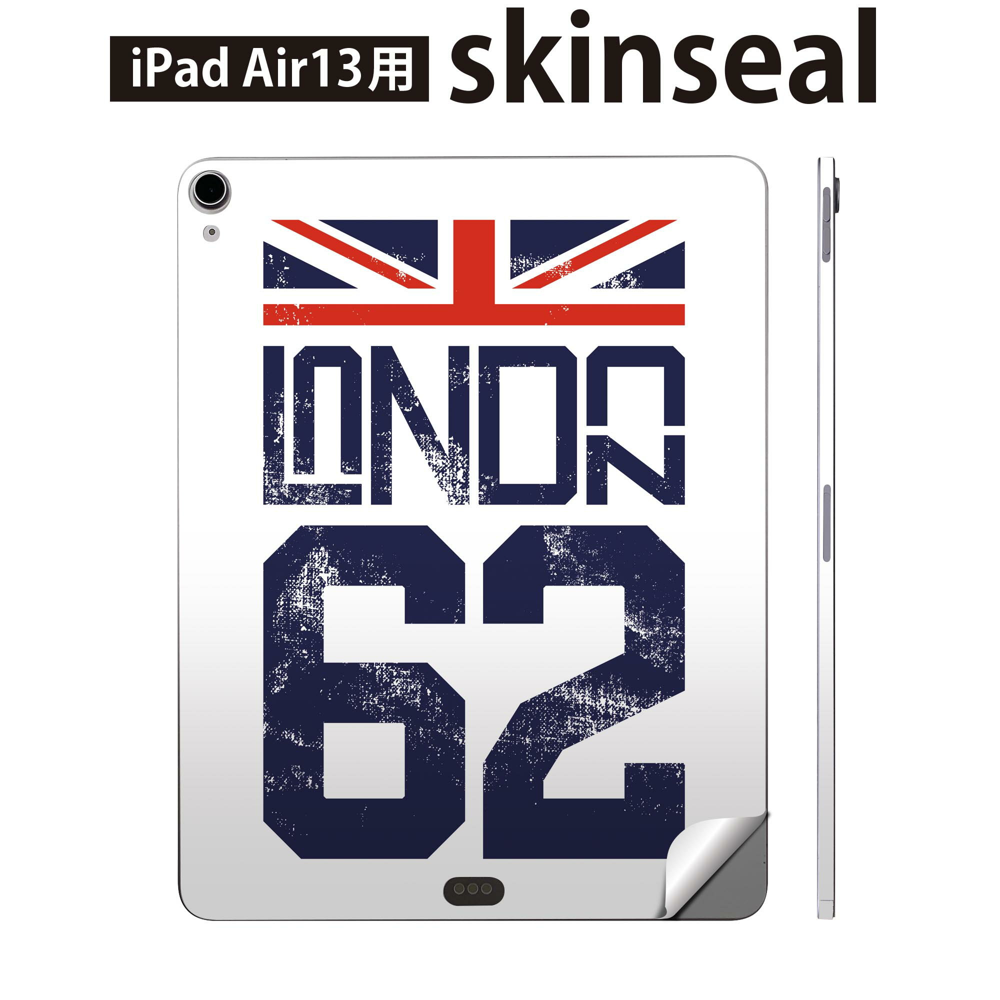 iPad Air13 用 スキンシール アイパッド エア 13インチ 対応 全面スキンシール フル 背面 側面 保護シール 人気 ロンドン 外国 国旗 010992