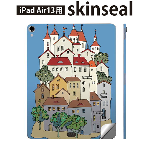 iPad Air13 用 スキンシール アイパッド エア 13インチ 対応 全面スキンシール フル 背面 側面 保護シール 人気 建物 風景 イラスト 011197 iPad Air13 用 スキンシール アイパッド エア 13インチ 対応 全面スキンシール フル 背面 側面 保護シール 人気 建物 風景 イラスト 011197