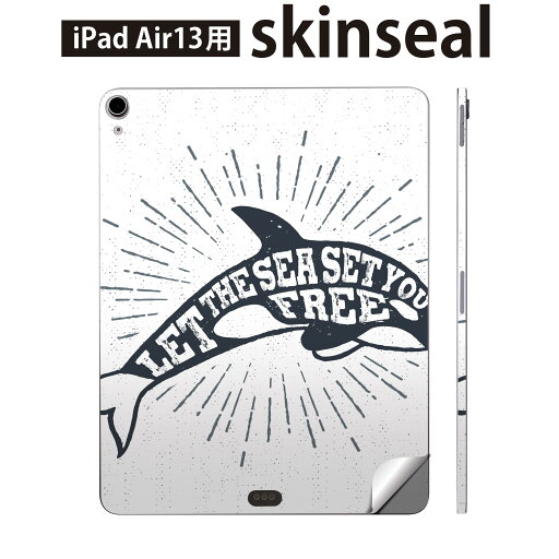 iPad Air13 用 スキンシール アイパッド エア 13インチ 対応 全面スキンシール フル 背面 側面 保護シール 人気 海 生き物 イルカ 011448 iPad Air13 用 スキンシール アイパッド エア 13インチ 対応 全面スキンシール フル 背面 側面 保護シール 人気 海 生き物 イルカ 011448