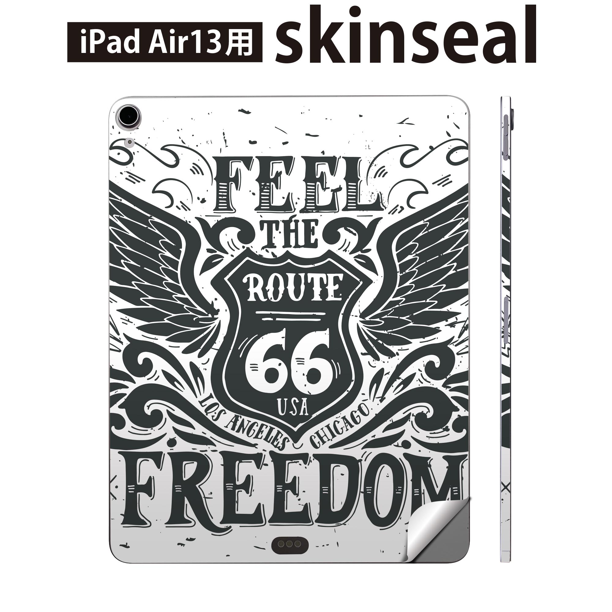 iPad Air13 用 スキンシール アイパッド エア 13インチ 対応 全面スキンシール フル 背面 側面 保護シール 人気 英字 かっこいい おしゃれ 011856