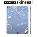 iPad Air13 用 スキンシール アイパッド エア 13インチ 対応 全面スキンシール フル 背面 側面 保護シール 人気 かわいい 鳥 自転車 011863
