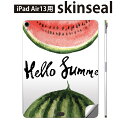 iPad Air13 用 スキンシール アイパッド エア 13インチ 対応 全面スキンシール フル 背面 側面 保護シール 人気 英語 スイカ 果物 012062