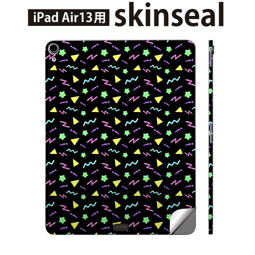 iPad Air13 用 スキンシール アイパッド エア 13インチ 対応 全面スキンシール フル 背面 側面 保護シール 人気 黒 カラフル 柄 012073 iPad Air13 用 スキンシール アイパッド エア 13インチ 対応 全面スキンシール フル 背面 側面 保護シール 人気 黒 カラフル 柄 012073