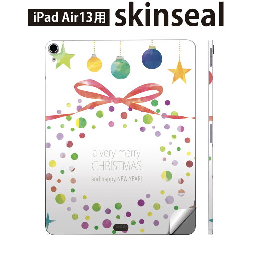 iPad Air13 用 スキンシール アイパッド エア 13インチ 対応 全面スキンシール フル 背面 側面 保護シール 人気 クリスマス リース リボン 013818 iPad Air13 用 スキンシール アイパッド エア 13インチ 対応 全面スキンシール フル 背面 側面 保護シール 人気 クリスマス リース リボン 013818