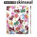 iPad Air13 用 スキンシール アイパッド エア 13インチ 対応 全面スキンシール フル 背面 側面 保護シール 人気 トロピカル ハイビスカス シーサー 014097(2)
