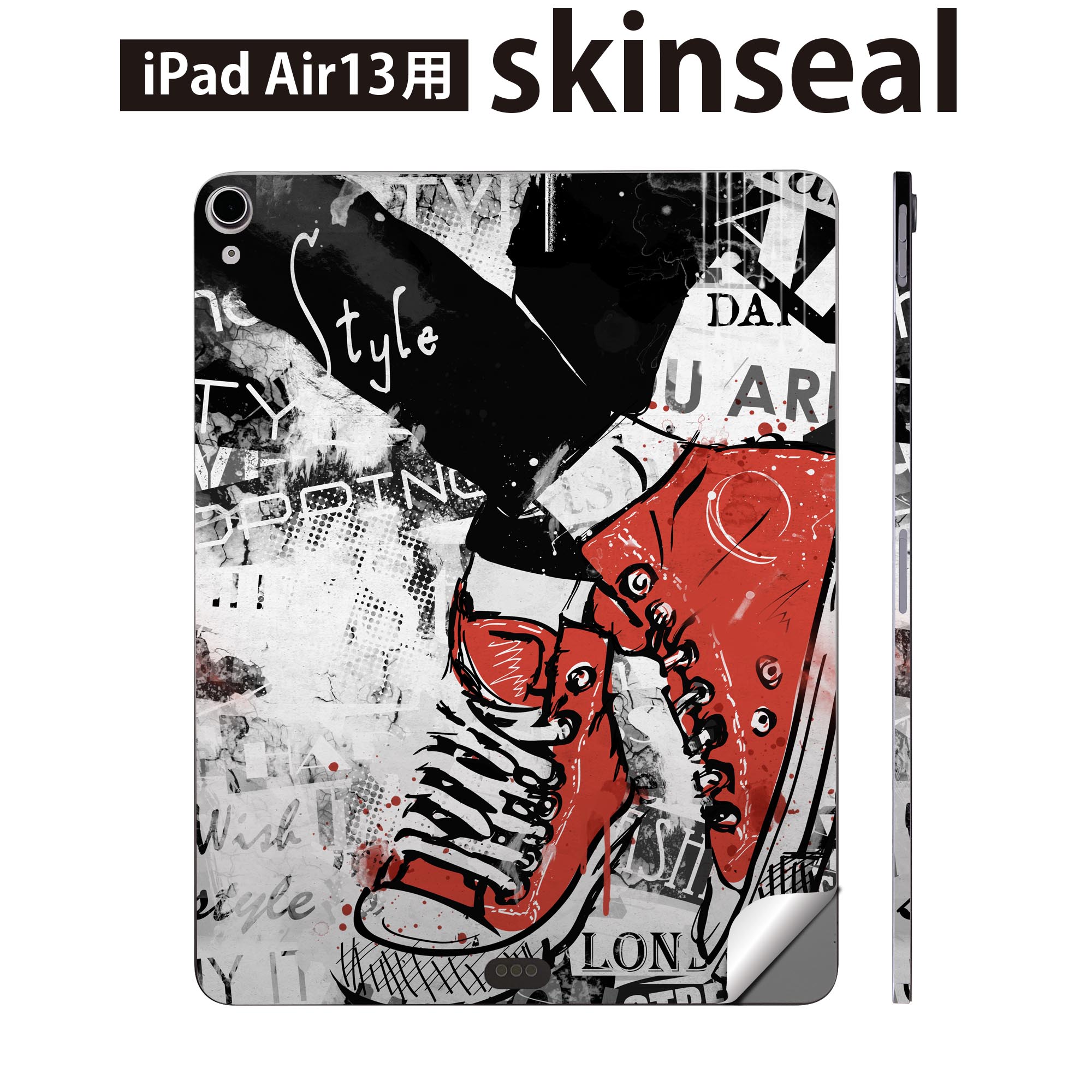 商品特徴・貼るだけでおしゃれに簡単着せ替え、iPadair 13 全面デザインスキンシール！・高精細プリントで写真と遜色がない仕上がり！・ちょっとしたすり傷から端末を保護！・「裸で持つ派」の人にはもちろん、お手持ちのクリアケース付けてもOK！・エアフリー素材で気泡の心配も軽減！・貼り直しOK！位置調整も安心！注意事項画像はサンプルです。ご覧の環境によっては多少色味に違いを感じる場合がございます。 イメージと違った、モニターと色味が異なるという理由での交換や返金はご対応出来かねます。端末本体やクリアケースは付属しません。貼付時のずれやカメラ周りの凹凸を考慮してカメラ穴等は少し大きめにカットしています。貼付の際はカメラ穴を基準に位置を合わせてください。カメラ付近の何もないように見える場所に穴が開いていますが、こちらは近接・明るさ感知センサー用の穴です。端末本体に直接貼ることを想定しています。保護フィルムなどの上から貼ると上手く貼れない可能性があります初回貼付時の位置調整や貼り直しは可能ですが、しっかり接着させた後の貼り直しは保証しておりません。こちらは無地のシートにプリントした商品で、デコなどの加工はございません。 凹凸や光沢があるように見えたり布地や金属を素材にしたように見える商品もありますが、図版によるものです。印刷カメラ穴の位置にわずかなズレが生じる場合がございます。ご注文後に1点1点制作する受注生産品のため、不良品以外のご返品や交換は固くお断り致します。 機種間違いも保証対象外となりますため、ご注文の際は必ず機種をご確認下さい。発送について完全受注生産のハンドメイド商品となりますので、既製品と比べて発送までお時間を頂いています。 基本的に決済確認後、2?3営業日、最大で10営業日での発送となります。繁忙期や休業日明けの場合はさらに時間がかかる場合があります。 その際には別途メールにてご連絡致します。メール便の場合、発送日から到着までに2?4日ほどかかる場合が多く、紛失などの保障もご対応できかねます。あらかじめご了承下さい。