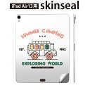 iPad Air13 用 スキンシール アイパッド エア 13インチ 対応 全面スキンシール フル 背面 側面 保護シール 人気 車 キャンプ 英語 016247