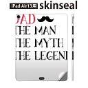 iPad Air13 用 スキンシール アイパッド エア 13インチ 対応 全面スキンシール フル 背面 側面 保護シール 人気 父の日 DAD 文字 おしゃれ 017805