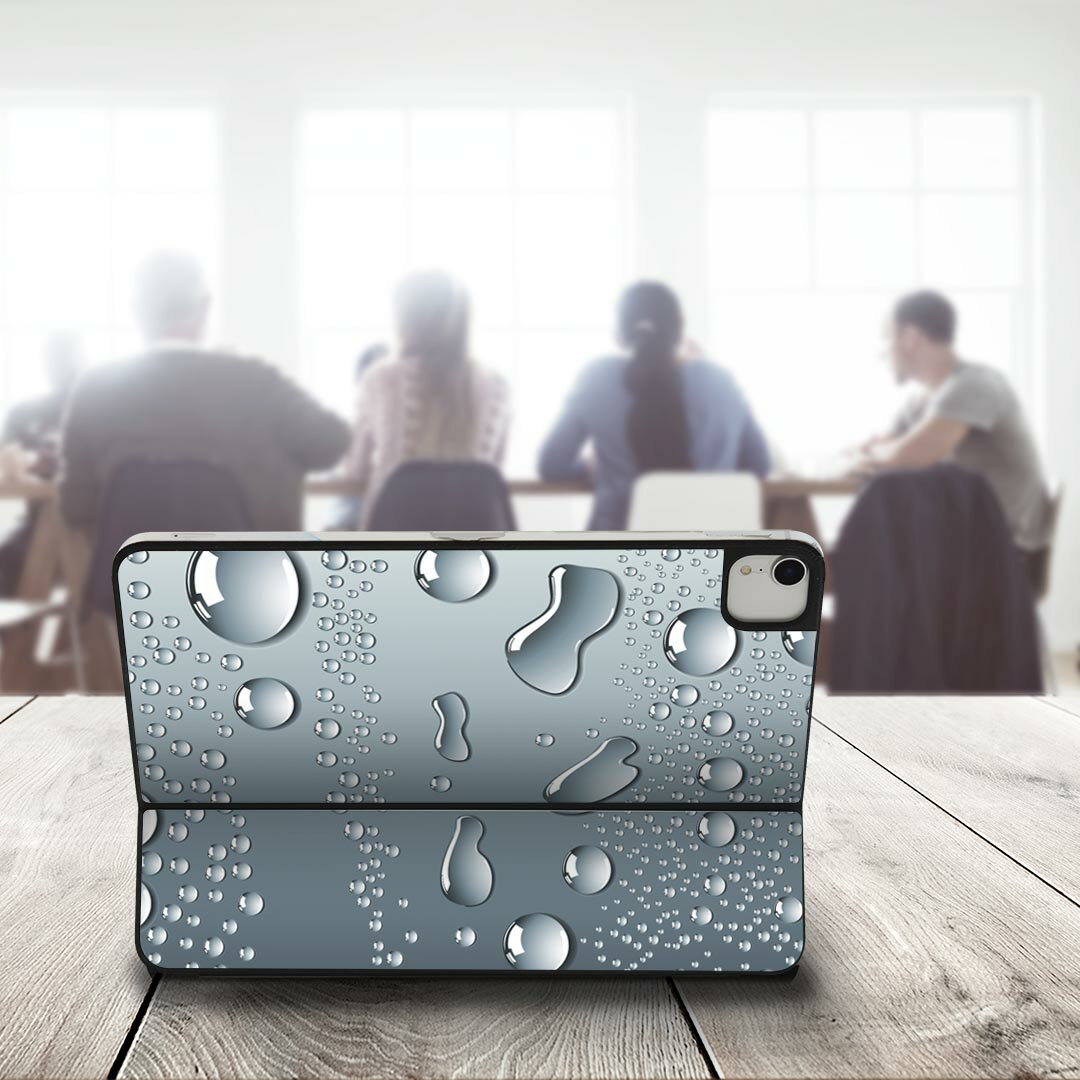 Smart Keyboard Folio 用 スキンシール 11インチ iPad Pro用 第1-4世代 iPad Air 第4-5世代 対応 全面スキンシール フル 前面 背面 保護シール 人気 001742 水玉　水滴