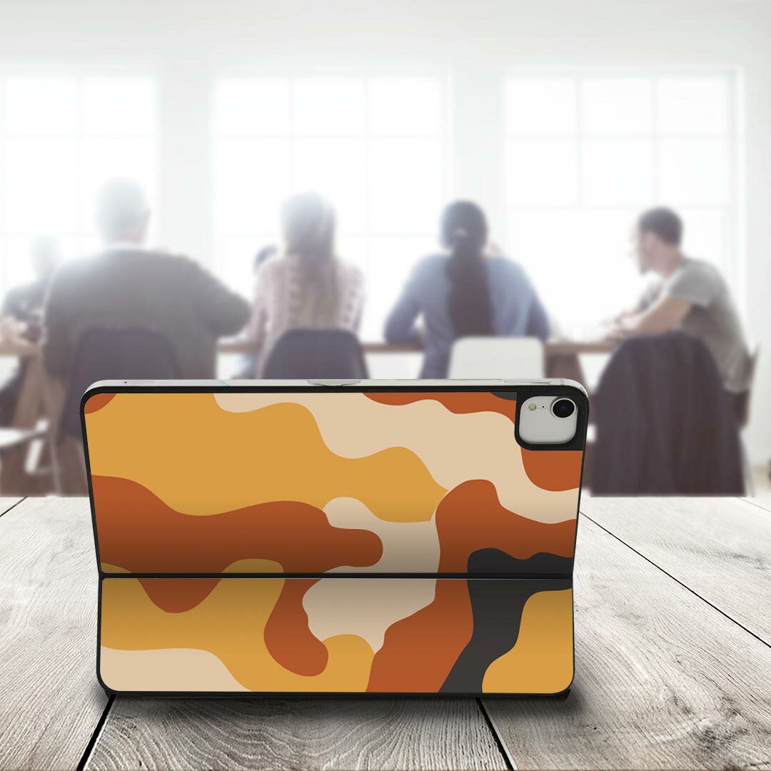 Smart Keyboard Folio 用 スキンシール 11インチ iPad Pro用 第1-4世代 iPad Air 第4-5世代 対応 全面スキンシール フル 前面 背面 保護シール 人気 003786 迷彩　カモフラ　模様
