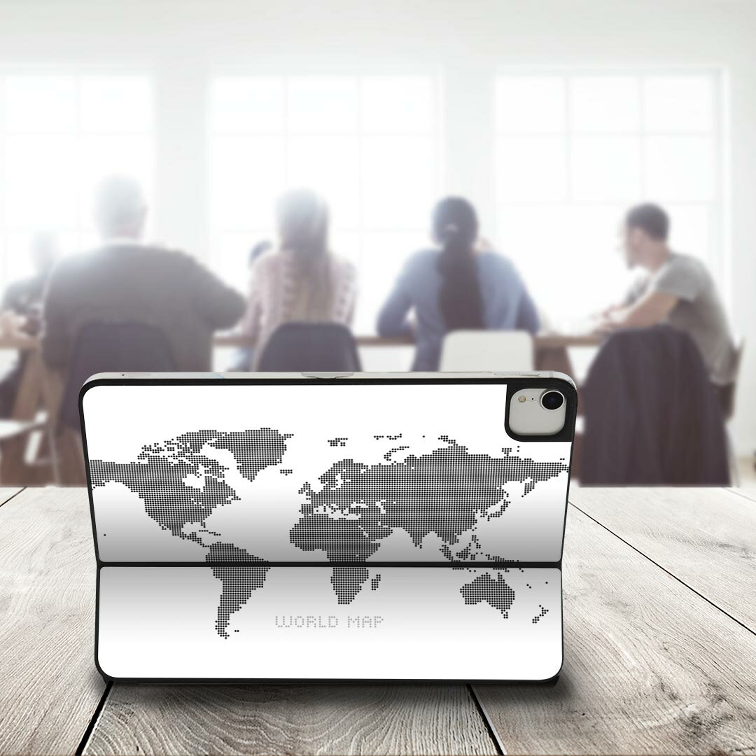 Smart Keyboard Folio 用 スキンシール 11インチ iPad Pro用 第1-4世代 iPad Air 第4-5世代 対応 全面スキンシール フル 前面 背面 保護シール 人気 012961 世界地図　地図