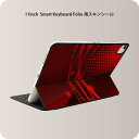 Smart Keyboard Folio 用 スキンシール 11インチ iPad Pro用 第1-4世代 iPad Air 第4-5世代 対応 全面スキンシール フル 前面 背面 保護シール 人気 002950 赤　シンプル