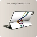 Smart Keyboard Folio 用 スキンシール 11インチ iPad Pro用 第1-4世代 iPad Air 第4-5世代 対応 全面スキンシール フル 前面 背面 保護シール 人気 003369 音楽　音符　カラフル