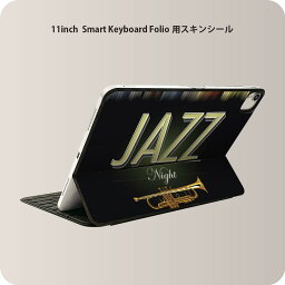 Smart Keyboard Folio 用 スキンシール 11インチ iPad Pro用 第1-4世代 iPad Air 第4-5世代 対応 全面スキンシール フル 前面 背面 保護シール 人気 006221 ジャズ　カラフル